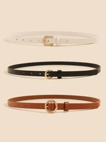 Bộ thắt lưng thời trang nữ phong cách thập niên 2000 có khóa kim loại cho quần jeans mùa hè, mùa thu, mùa thu, Halloween - Nhiều màu - Xem 3