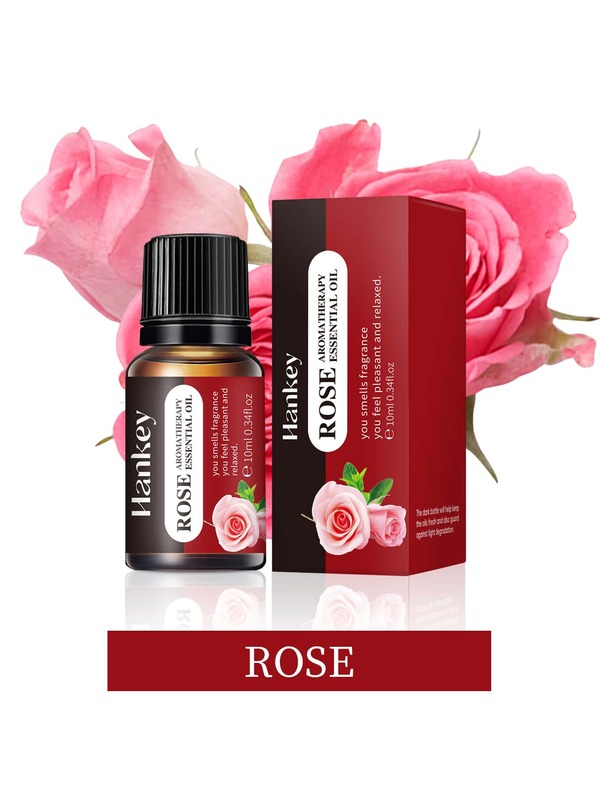 1pc Rose Scented Essential Oil Diffuser Humidifier For Car/home With Refill Oil