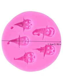 1入組粉色的南瓜形狀翻糖矽膠模具 - 粉色 - 查看 1