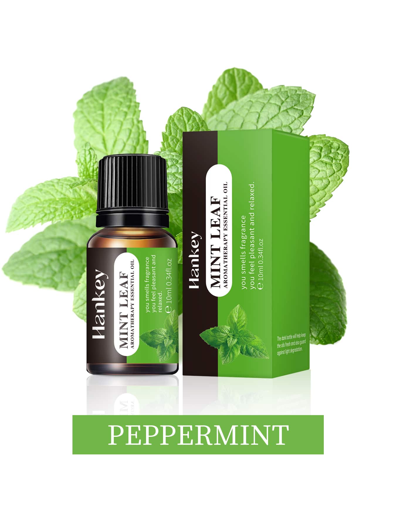 1入組薄荷有香味香薰精油車空氣擴散器加濕器和家庭香薰油筆芯 - 綠色 - 查看 1