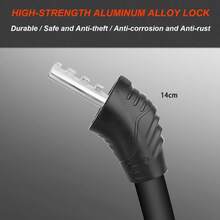 山地車鎖可攜式防盜電動車/摩托車密碼鎖自行車環鎖鋼絲環鎖騎行裝備 - 黑色 - 查看 8