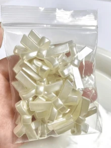 20 cái Ngọc trai Giả Lustre Tóc Thun Với Hai Kết cườm Đối với DIY Phụ kiện tóc Và Làm đồ trang sức - Cà vạt nơ - Xem 3