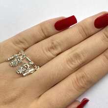 Anel Prata 925 Família Pingentes Crianças, filhos, sobrinhos ou netos - Escolha o  modelo com os Pingentes que Representam Sua Família