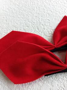 2 , Quý cô Nơ Kẹp tóc , Cô gái Phụ kiện tóc , Thích hợp Đối với Mỗi ngày - Đỏ - Xem 3