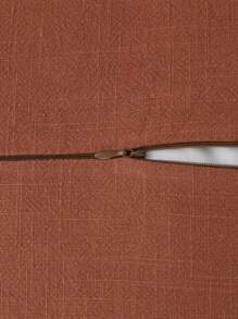 件咖啡手工流蘇亞麻枕頭套 - 咖啡棕 - 查看 6