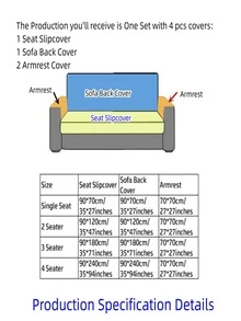 4pcs/set Lace Decor Color Block Stitching Slip-resistant Sofa Cushion - Suitable For All Seasons - Xám - Xem 3