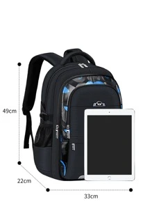 2022 New Arrival Large Capacity Boy's Backpack - Black - View 2