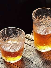 1pc Glacier Pattern Glass Cup, Suitable For Water, Tea, Coffee - Clear - View 7