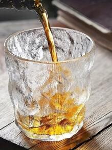 1pc Glacier Pattern Glass Cup, Suitable For Water, Tea, Coffee - Clear - View 6