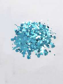 10g藍綠色藍色混合指甲金蔥粉亮片閃閃發光六邊形造型粗薄片適用於凝膠指甲 - 水鴨藍 - 查看 3