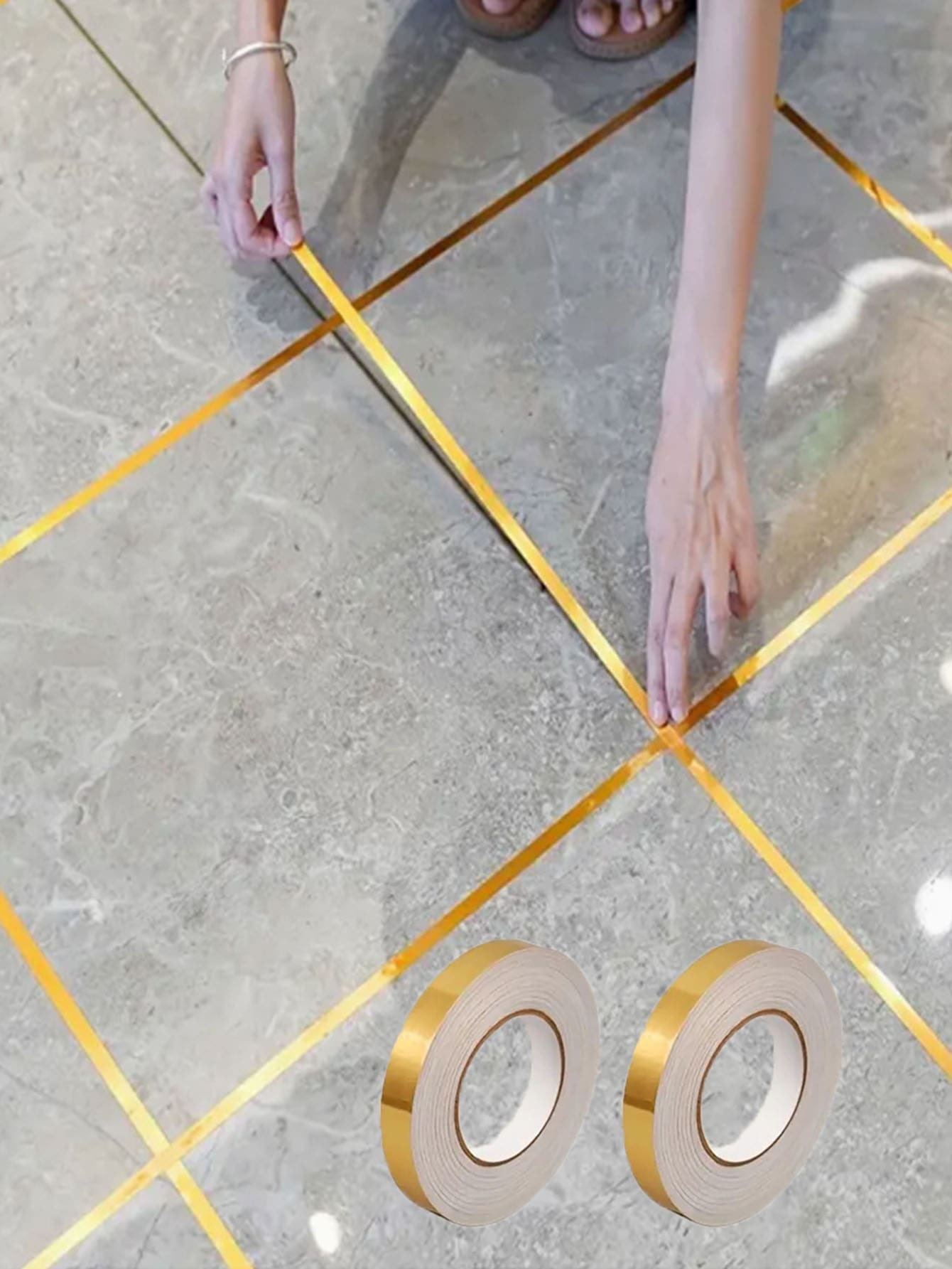 Màu vàng Ngói Gap Hình dán - Vàng - Xem 1