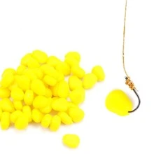 50入組矽膠玉米柔軟的餌下沉玉米鯉魚魚餌人造塑膠魚餌