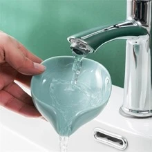 2件叶形肥皂盒沥水皂架浴室配件吸盘皂碟托盘浴室皂盒家居浴室装饰夏季 - 彩色 - 查看 8