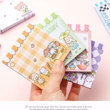 4 piezas con dibujos animados hermoso oficina Nota adhesiva Adhesivo Notas adhesivas Cuaderno , alumno usar , 320 - Multicolor - Ver 7