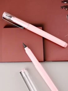 1/2/4支装无限可擦铅笔，HB笔芯，无需削尖，可爱文具，萌系学习用品 - 粉色 - 查看 1