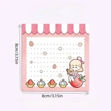 4 piezas con dibujos animados hermoso oficina Nota adhesiva Adhesivo Notas adhesivas Cuaderno , alumno usar , 320 - Multicolor - Ver 11