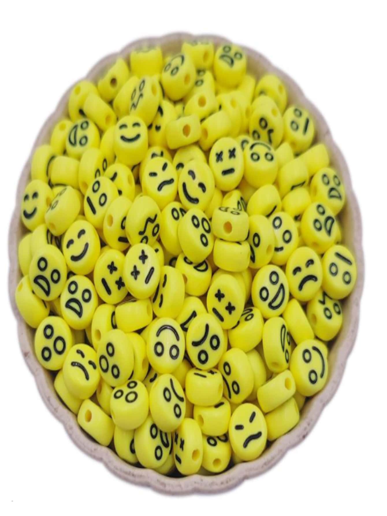2500 4mm Yellow Faces For Making Bracelets Wholesale - 黑色 - 查看 1