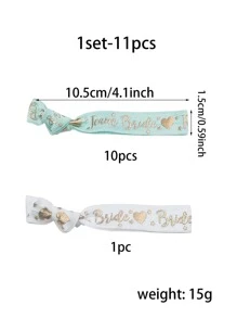 Conjunto de pulseras para la despedida de soltera "Bride Tribe", pulseras para las damas de honor "Team Bride", 1 set - verde menta - Ver 4