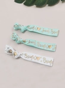 Conjunto de pulseras para la despedida de soltera "Bride Tribe", pulseras para las damas de honor "Team Bride", 1 set - verde menta - Ver 3