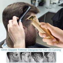 LARGNER全新產品T9電動理髮器雕刻疤痕理髮器剃刀油頭USB可充電金龍電動剃鬚刀鋅合金理髮器脫毛器 - 金色 - 查看 7