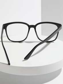 1 par de Monturas de gafas con lentes transparentes de estilo ojo de gato para estudiantes - Negro - Ver 3