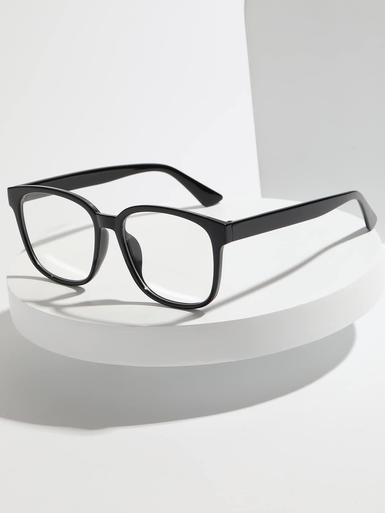 1 par de Monturas de gafas con lentes transparentes de estilo ojo de gato para estudiantes - Negro - Ver 1