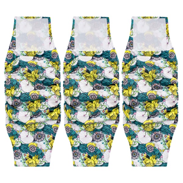 1 flower pattern male dog diaper