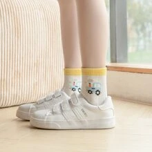 Calcetines con dibujos animados de rayas para niños