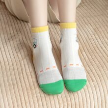 Calcetines con dibujos animados de rayas para niños