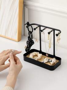1pc Elegant Home Jewelry Storage Organizer Rack With Hooks For Necklaces, Rings, Earrings, And Hair Accessories Display, Perfect Gift For Valentine's Day, Thanksgiving, Christmas, And New Year Celebrations, Ideal For Back To School Season, Stylish And Functional Design To Keep Your Accessories Neat And Accessible, Enhance Your Home Decor With This Chic Organizer, A Must-Have For Fashion Lovers And Gift Seekers Alike.