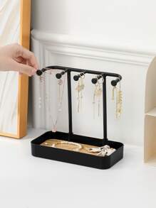 1pc Elegant Home Jewelry Storage Organizer Rack With Hooks For Necklaces, Rings, Earrings, And Hair Accessories Display, Perfect Gift For Valentine's Day, Thanksgiving, Christmas, And New Year Celebrations, Ideal For Back To School Season, Stylish And Functional Design To Keep Your Accessories Neat And Accessible, Enhance Your Home Decor With This Chic Organizer, A Must-Have For Fashion Lovers And Gift Seekers Alike.