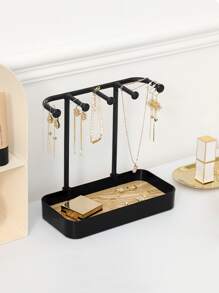 1pc Elegant Home Jewelry Storage Organizer Rack With Hooks For Necklaces, Rings, Earrings, And Hair Accessories Display, Perfect Gift For Valentine's Day, Thanksgiving, Christmas, And New Year Celebrations, Ideal For Back To School Season, Stylish And Functional Design To Keep Your Accessories Neat And Accessible, Enhance Your Home Decor With This Chic Organizer, A Must-Have For Fashion Lovers And Gift Seekers Alike.
