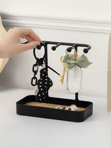 1pc Elegant Home Jewelry Storage Organizer Rack With Hooks For Necklaces, Rings, Earrings, And Hair Accessories Display, Perfect Gift For Valentine's Day, Thanksgiving, Christmas, And New Year Celebrations, Ideal For Back To School Season, Stylish And Functional Design To Keep Your Accessories Neat And Accessible, Enhance Your Home Decor With This Chic Organizer, A Must-Have For Fashion Lovers And Gift Seekers Alike.