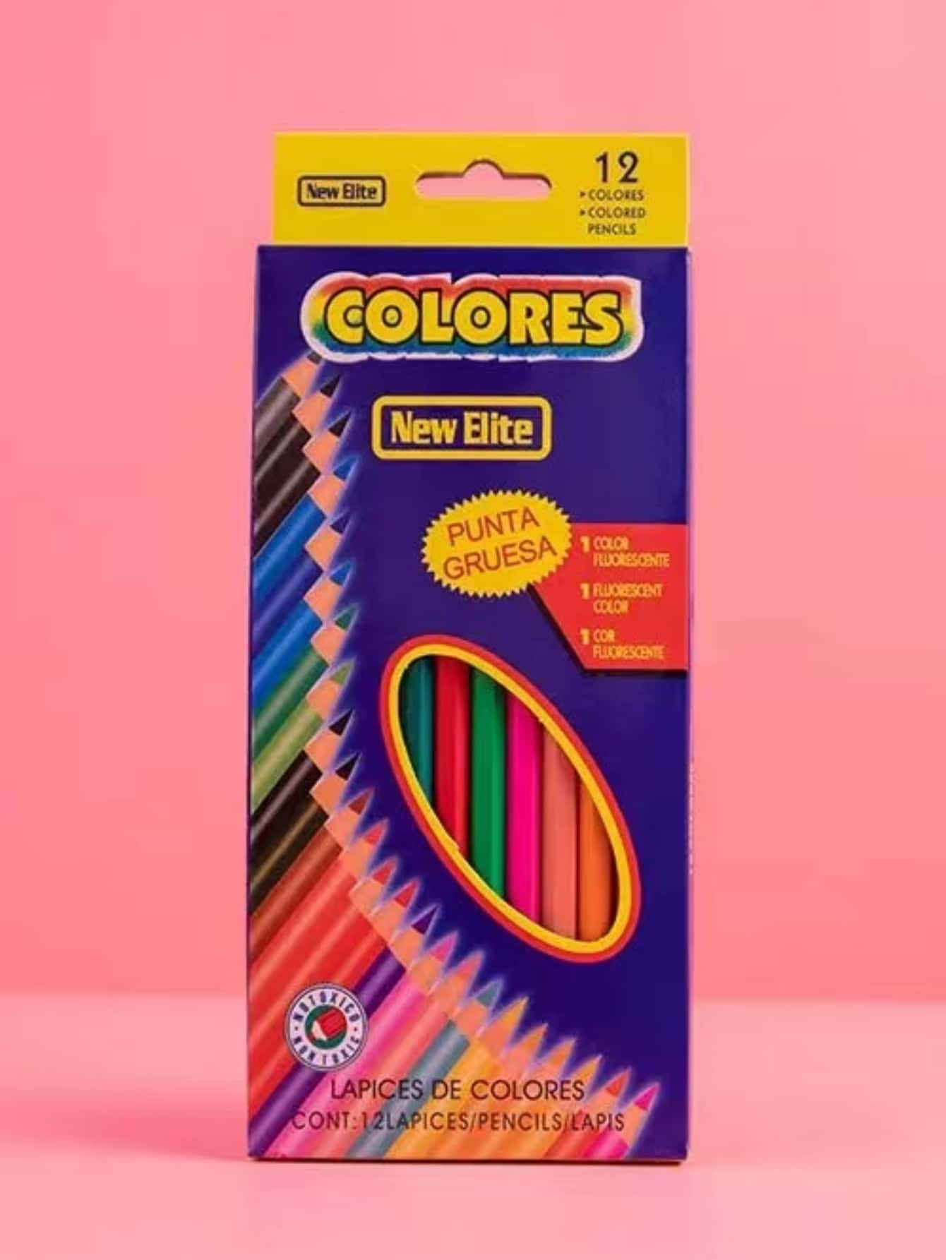 1盒/12入組彩色鉛筆 - 彩色 - 查看 1