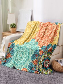 1 Miếng Boho Mandala In Hoa Chăn nỉ Flannel Đối với Sofa Và Giường , Ấm áp Và Thoải mái Nhà  Trang trí - Nhiều màu - Xem 3