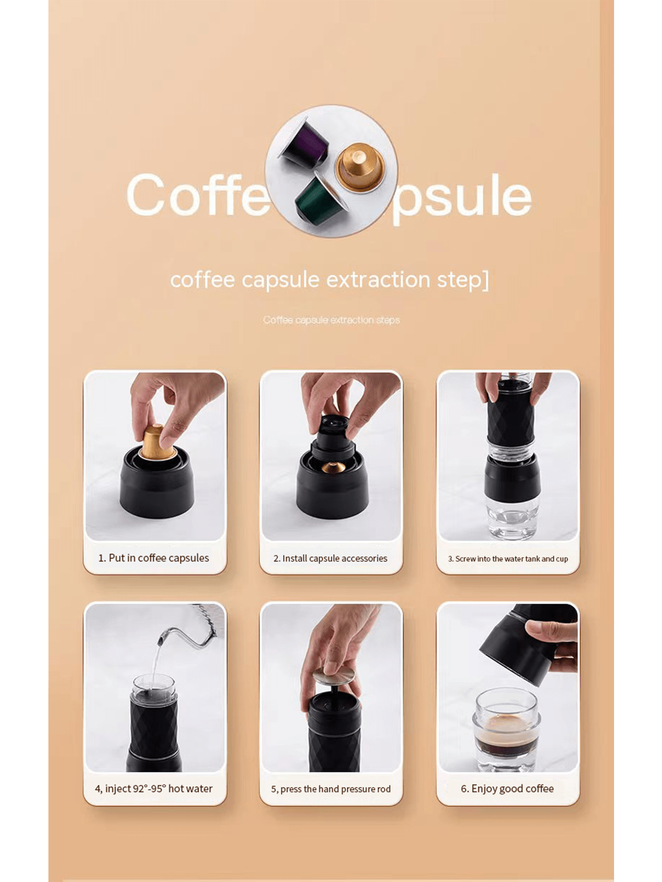1pc Silicone Capsule Coffee Machine, Simple Daily Coffee Machine For