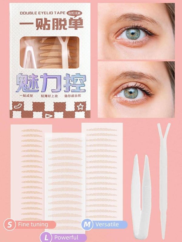 Eyelid Lift Strips,45 Pairs/90Pcs Double Eyelid Tape, Invisible Eyelid