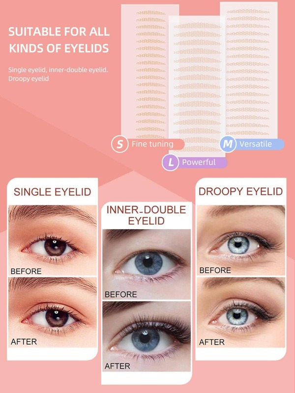 Eyelid Lift Strips,45 Pairs/90Pcs Double Eyelid Tape, Invisible Eyelid