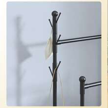 Mobile Clothes And Hat Rack With Wheels, Nordic Style Luxury Standing Coat Hanger For Home Bedroom - Black - View 7