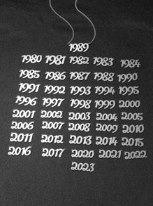 1入組現代簡約風格鋼色年份數字側項鍊適合男士日常佩戴