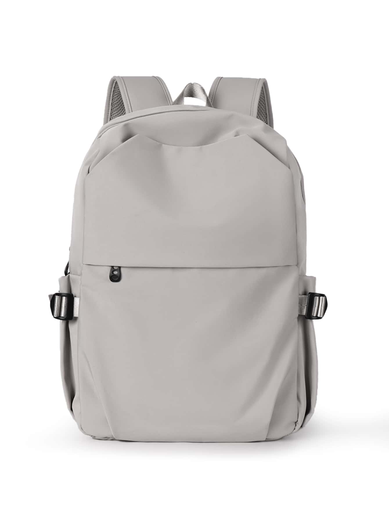 後背包適合女士,簡約風和大容量旅行後背包適合女士,閒暇日本初中學生,中學學生,後背包適合男士,15.6英寸電腦包,防水材料 - 淺灰色 - 查看 3