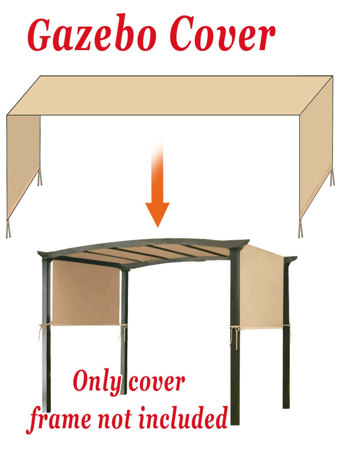 BONZER Waterproof Pergola Covers - Pergola Replacement Canopy