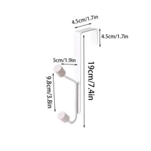 1 móc cửa bằng thép cacbon có 2 móc, không cần khoan, dùng để treo quần áo, mũ, chìa khóa hoặc túi xách phía sau cửa, đồ trang trí, trang trí lễ hội, trang trí phòng, trang trí nhà, trang trí phòng ngủ, quần âu, giày dép, quần jean, bốt, váy, mùa xuân, tối giản, áo mùa hè - trắng - Xem 2