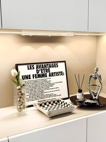 1 pieza Decoración mural negro con estampado - Negro - Ver 2