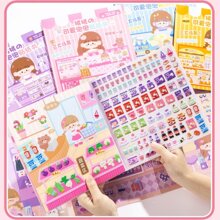 DIY Divertido escena burbuja Pegatina Libro dulce 3d impermeable patrón para Álbum de recortes & ropa material en rosado , 1 pieza - Multicolor - Ver 2