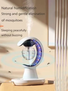 三合一多功能蚊子驅蟲,小夜燈,和空氣加濕器適用於臥室,客廳帶安靜操作 - 白色 - 查看 2