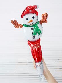 5 quả bóng bay cầm tay hình người tuyết Giáng sinh màu đỏ, Giáng sinh - Đỏ - Xem 4