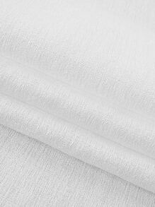 1pc Sheer Curtain, Simple Solid Color Lightweight Polyester Window Drapes, Soft Natural Light Filtering For Living Room Bedroom Balcony, Uv Filtering Curtain - White - View 8