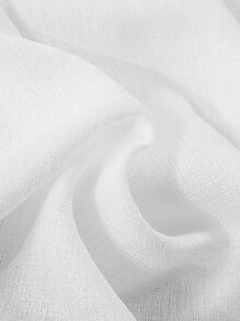 1pc Sheer Curtain, Simple Solid Color Lightweight Polyester Window Drapes, Soft Natural Light Filtering For Living Room Bedroom Balcony, Uv Filtering Curtain - White - View 9