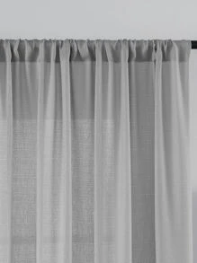 1pc Sheer Curtain, Modern Simple Style Polyester Window Drapes With Solid Color, Light Filtering & Uv Blocking For Bedroom, Living Room, Balcony